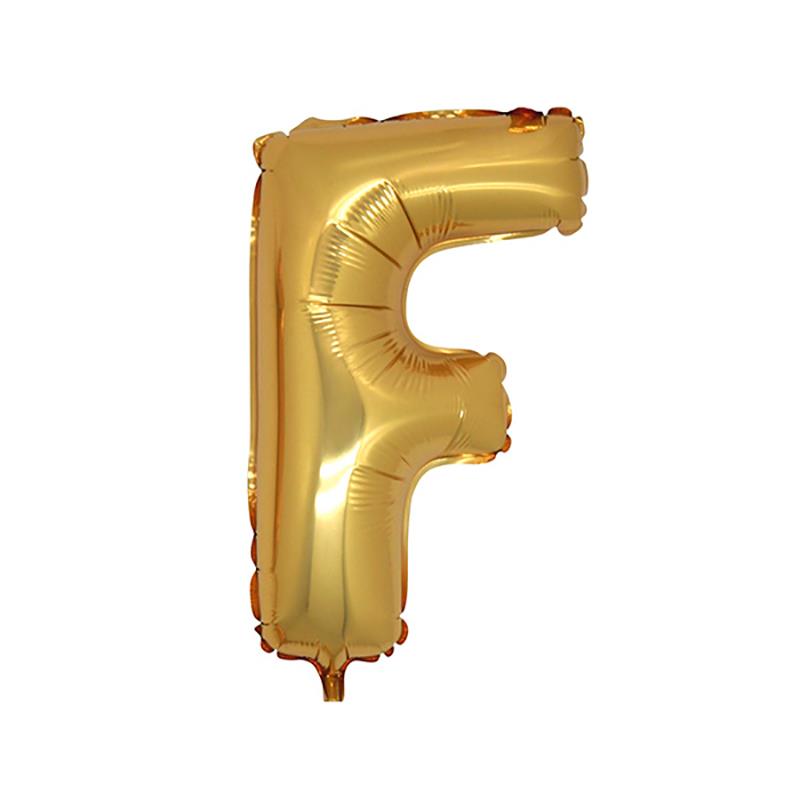 F Harf Altın Folyo Balon 70 cm