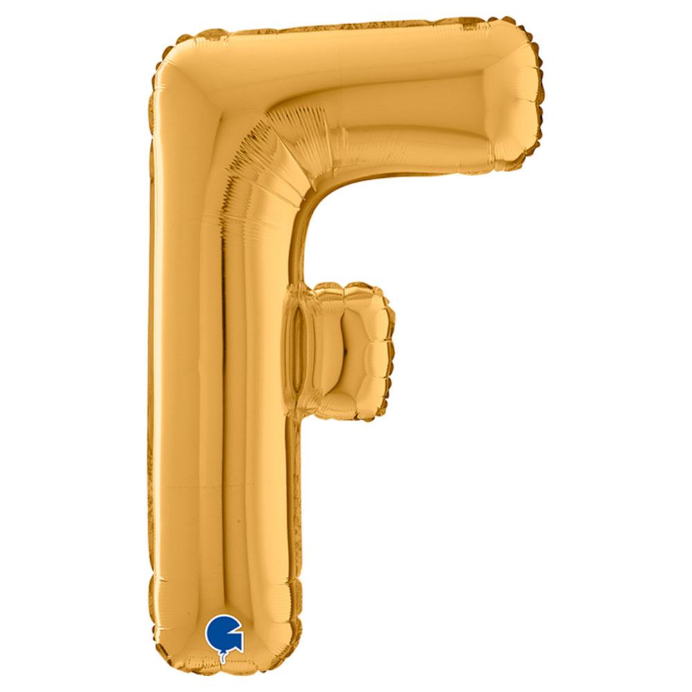 F Harf Grabo Altın Folyo Balon 66 cm