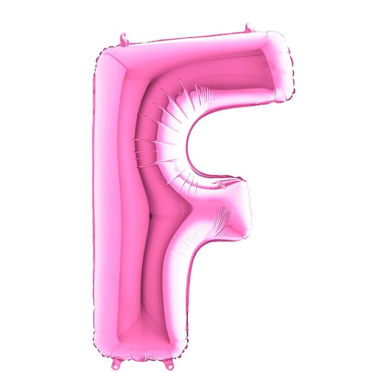 F Harf Grabo Fuşya Folyo Balon 102 cm