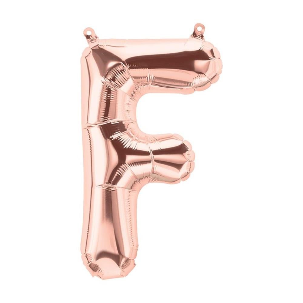 F Harf Rose Gold Folyo Balon 40 cm