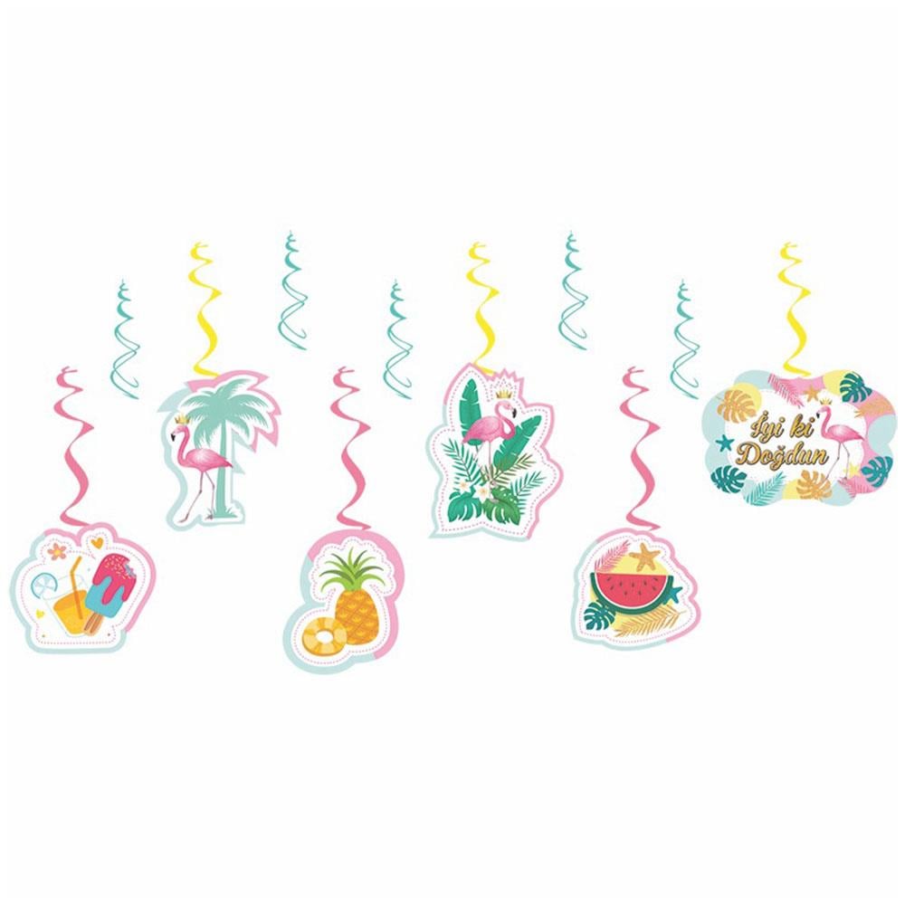 Flamingo Sarkıt Tavan Süs 6'lı