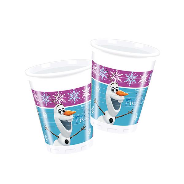 Frozen Buz Işıltısı Plastik Bardak 200cc 8'li