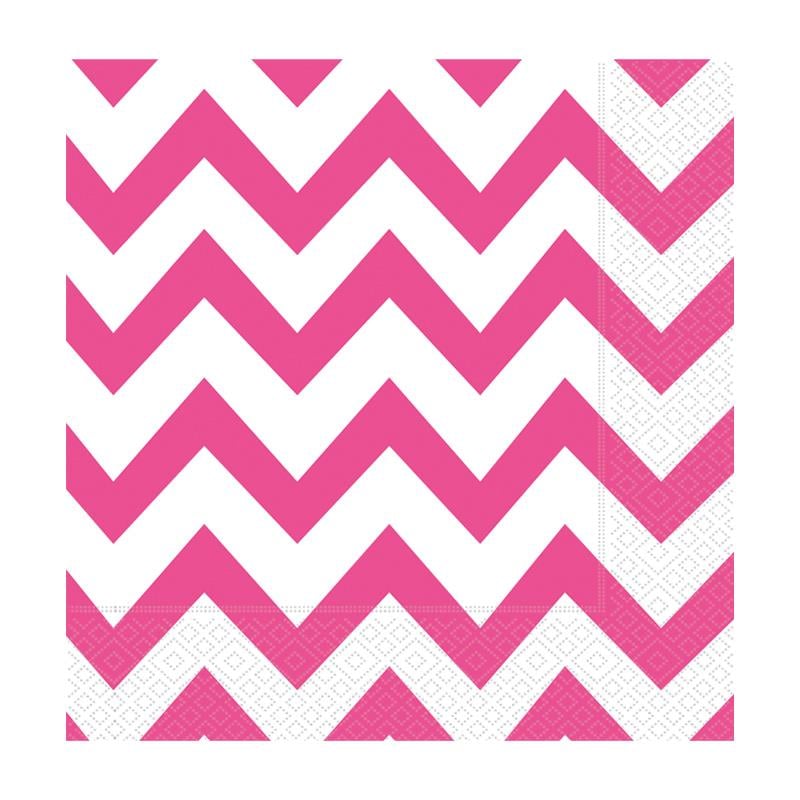 Fuşya Zigzag Kağıt Peçete 33x33 cm 20'li