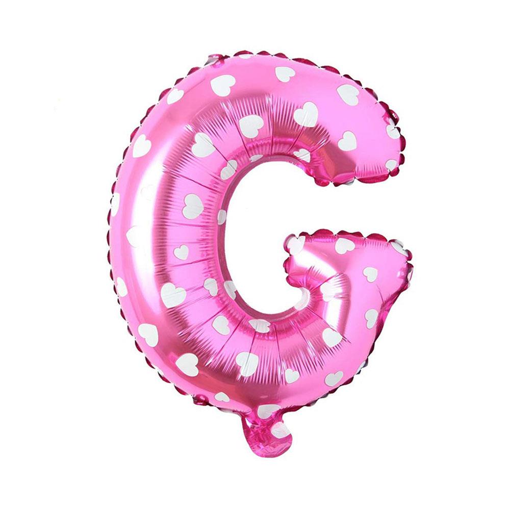 G Harf Pembe Kalp Folyo Balon 70 cm