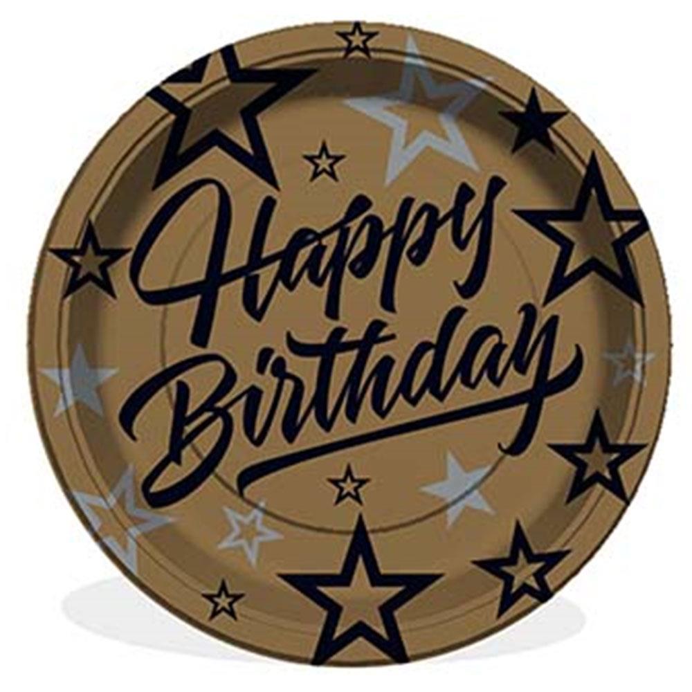 Golden Stars Karton Tabak 23 cm 8'li