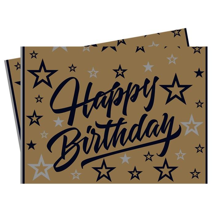 Golden Stars Plastik Masa Örtüsü 120x180 cm