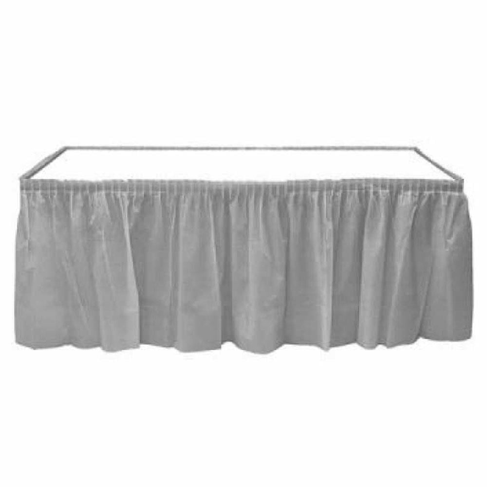 Gümüş Plastik Masa Eteği 75x426 cm