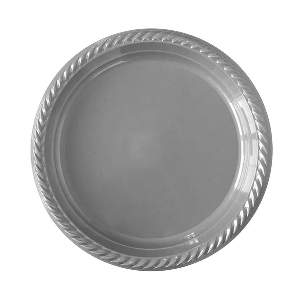 Gümüş Plastik Tabak 22 cm 10'lu