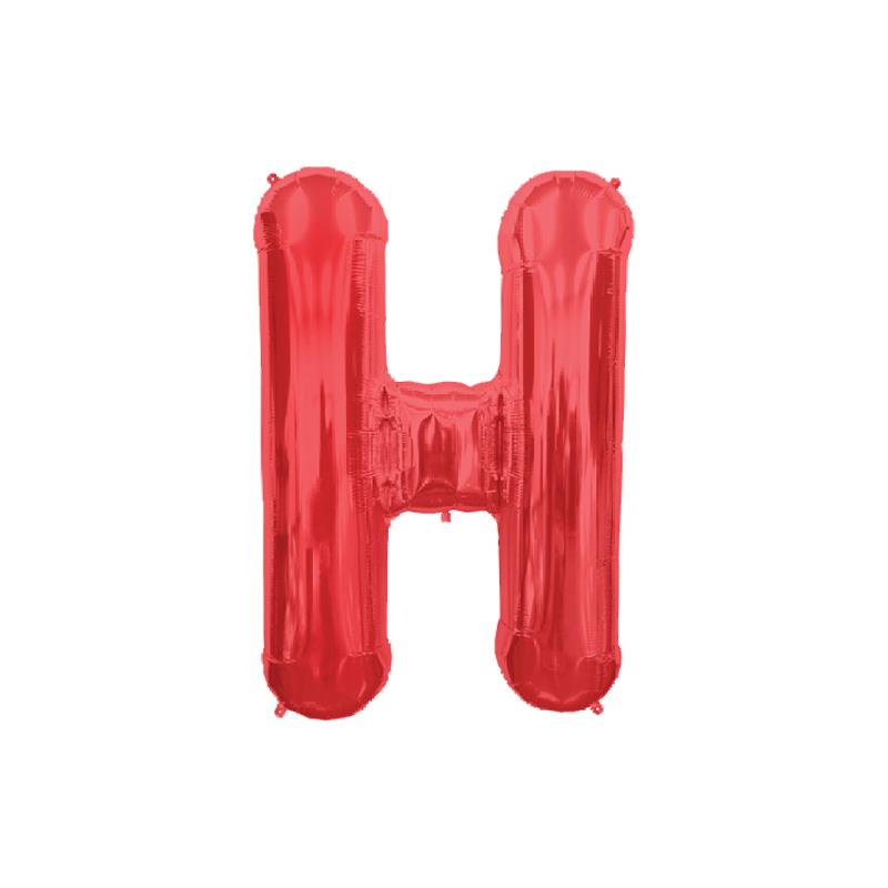 H Harf Kırmızı Folyo Balon 40 cm