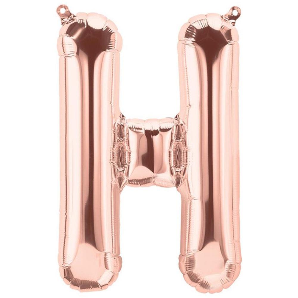 H Harf Rose Gold Folyo Balon 70 cm