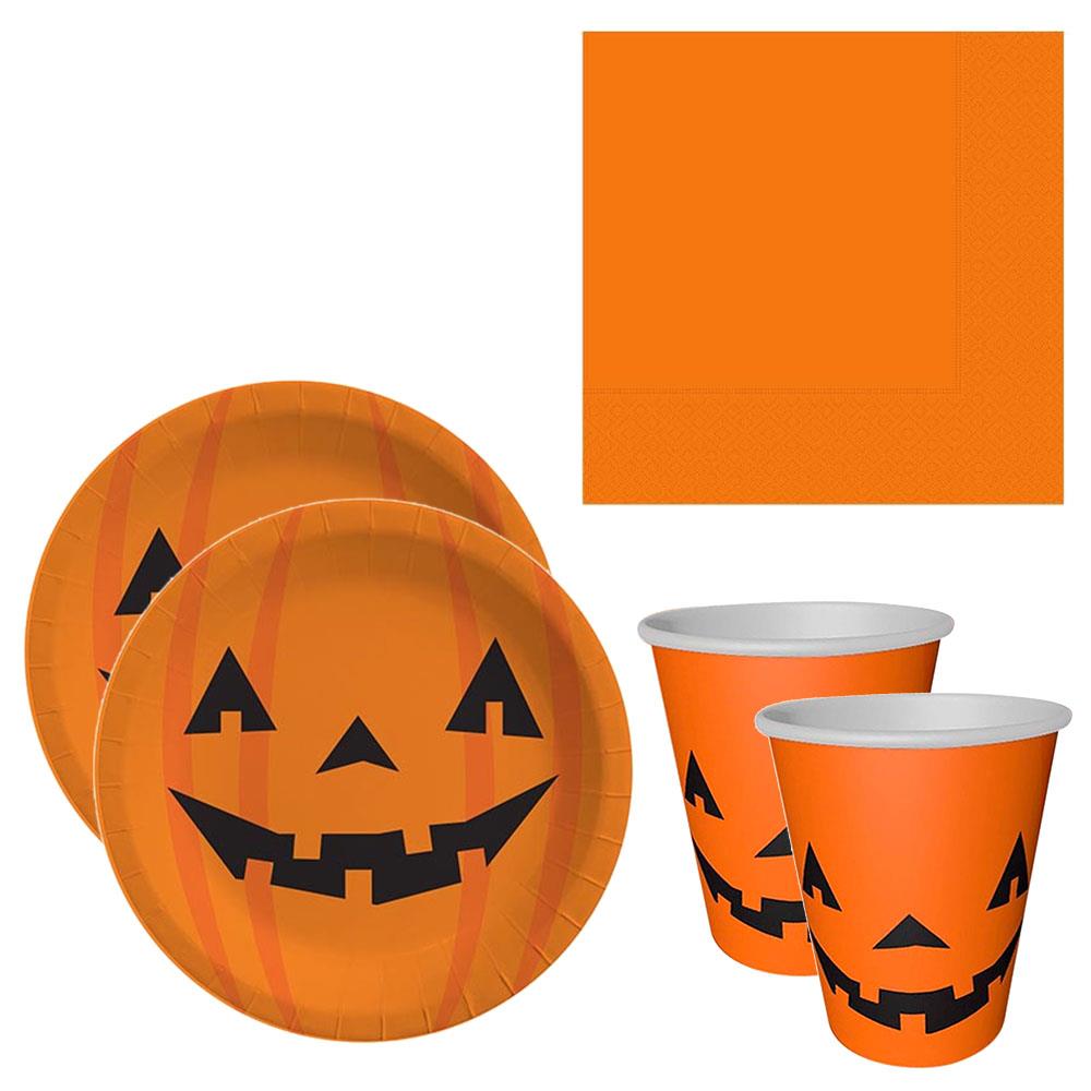 Halloween Balkabağı Sofra Seti 16 Kişilik