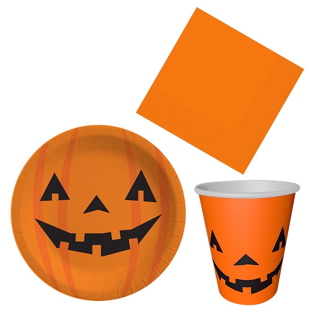 Halloween Balkabağı Sofra Seti 8 Kişilik