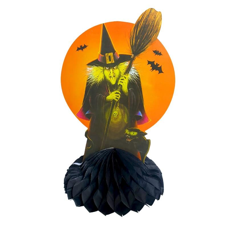 Halloween Cadılı Masa Orta Süs 30 cm