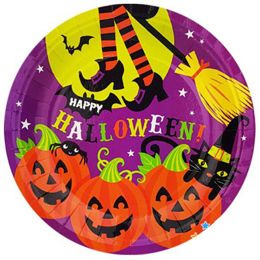 Halloween Temalı Karton Tabak 22 cm 8'li