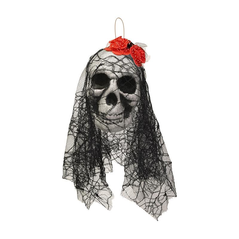Halloween Tüllü Gelin Kuru Kafa 1 No
