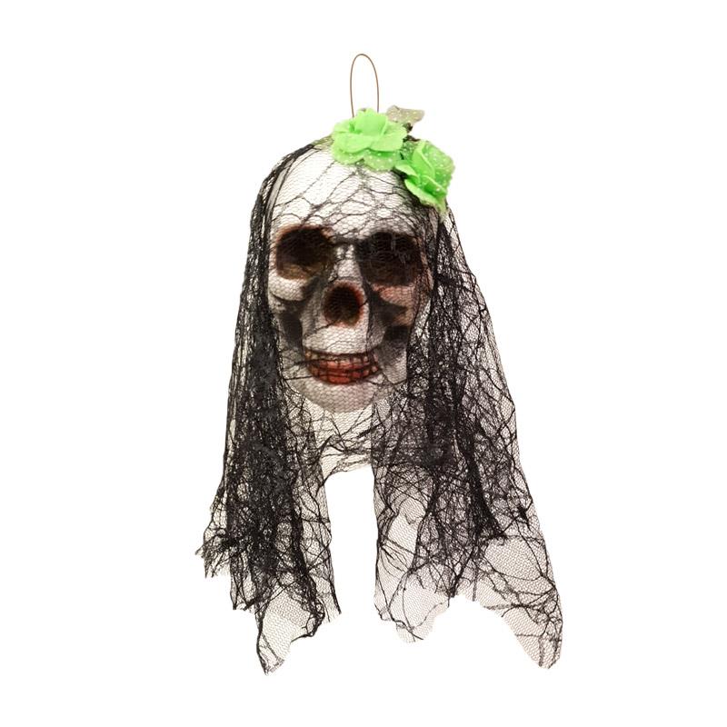 Halloween Tüllü Gelin Kuru Kafa 5 No