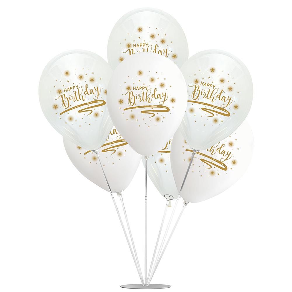 Happy Birthday Gold Balon Stand Set 7'li