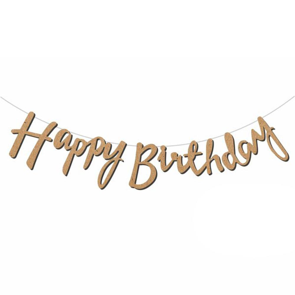 Happy Birthday Kaligrafi Afiş Kraft