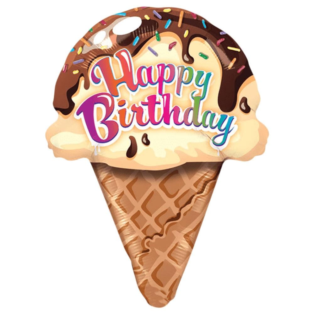 Happy Birthday Külah Dondurma Folyo Balon 95 cm