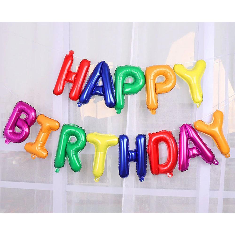 Happy Birthday Renkli Folyo Balon Set