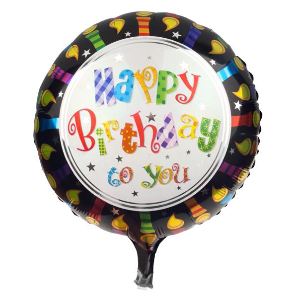 Happy Birthday Siyah Folyo Balon