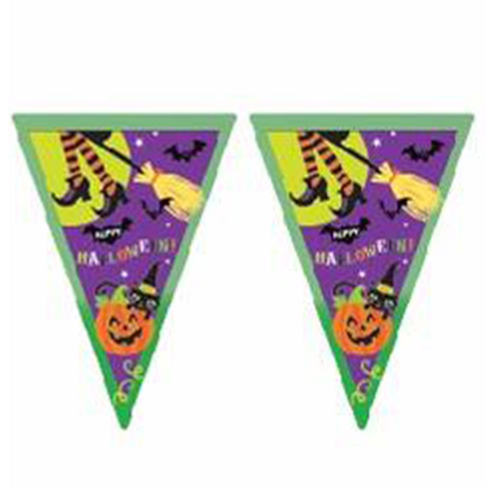 Happy Halloween Üçgen Bayrak Afiş