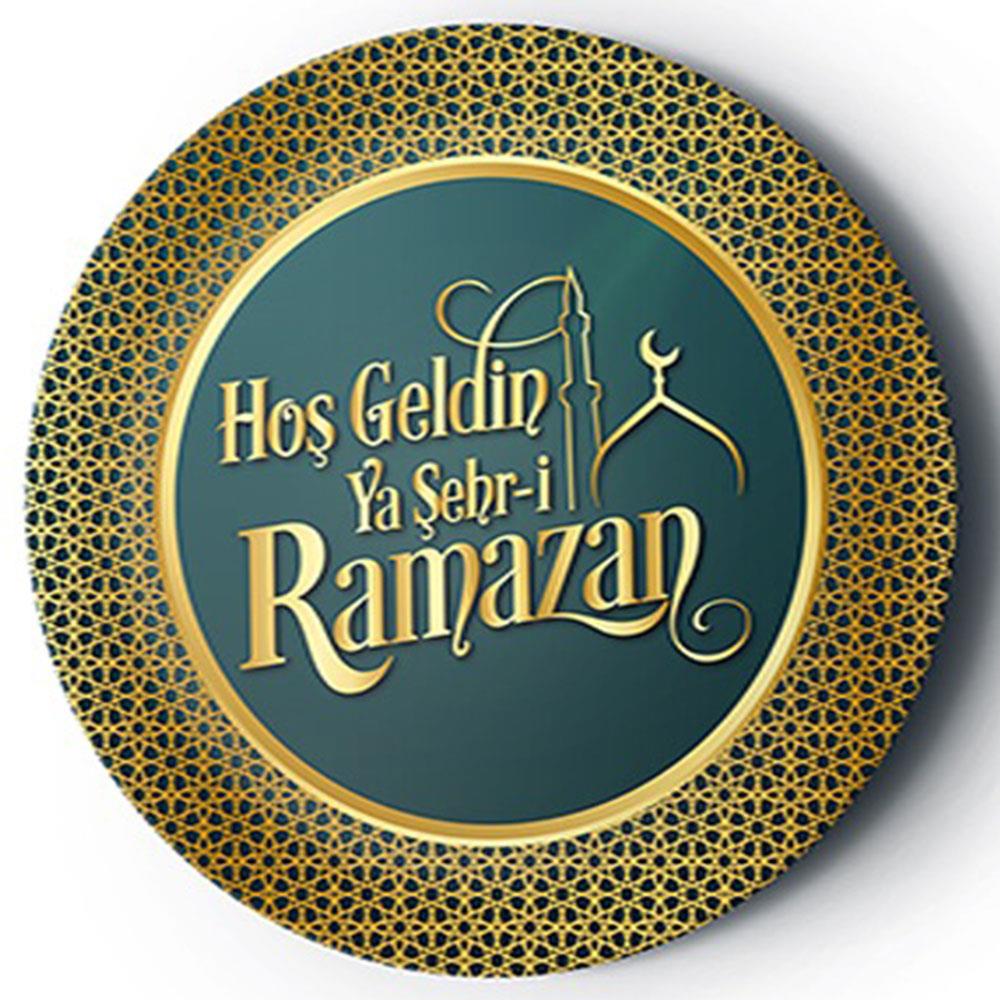 Hoş Geldin Ramazan Baskılı Karton Tabak 23 cm 8'li