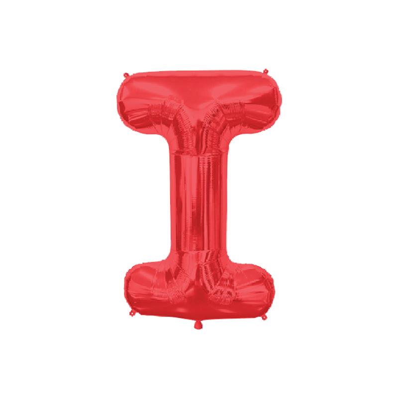 I Harf Kırmızı Folyo Balon 40 cm