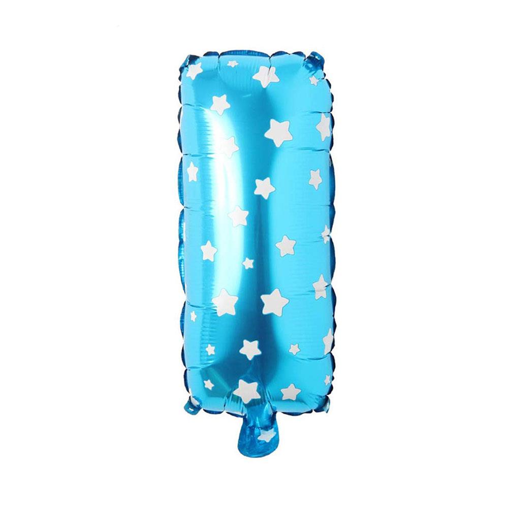 I Harf Mavi Yıldız Folyo Balon 70 cm