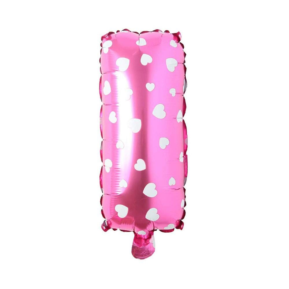 I Harf Pembe Kalp Folyo Balon 70 cm