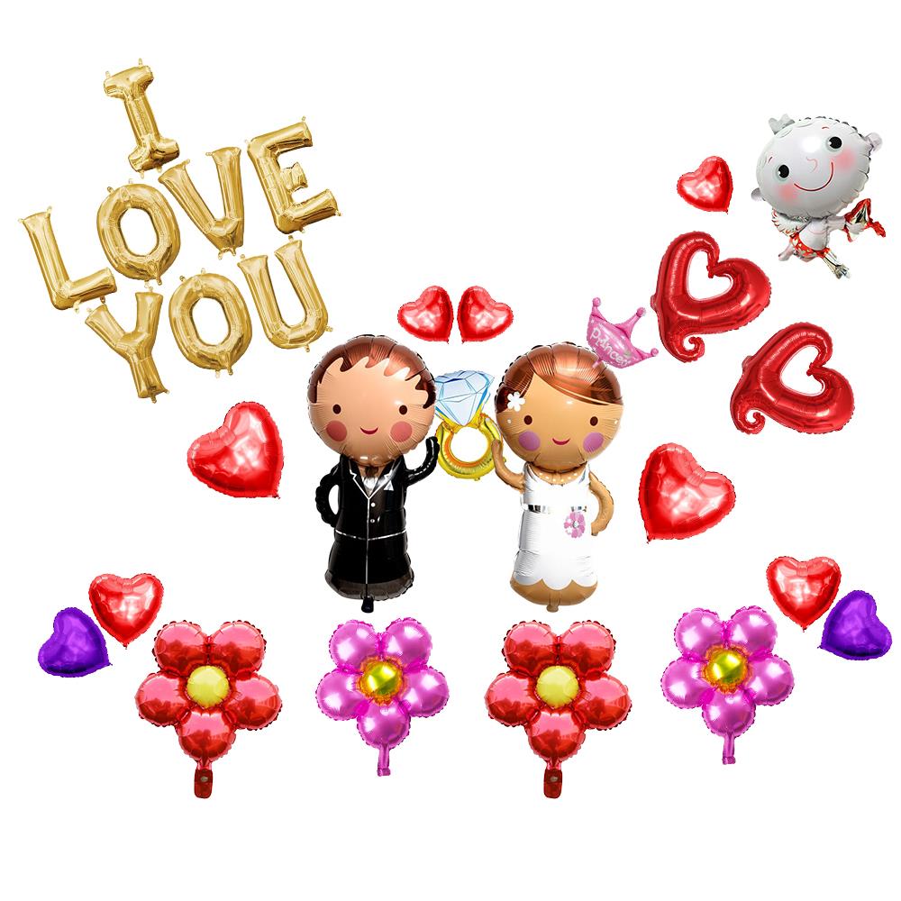 I Love You Gelin Damat Folyo Balon Set