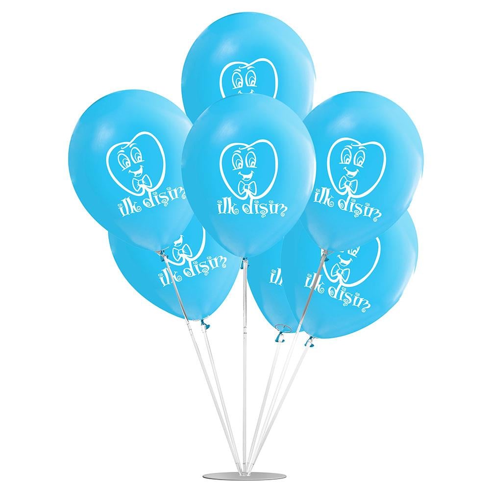 İlk Dişim Temalı Mavi Balon Stand Set 7'li