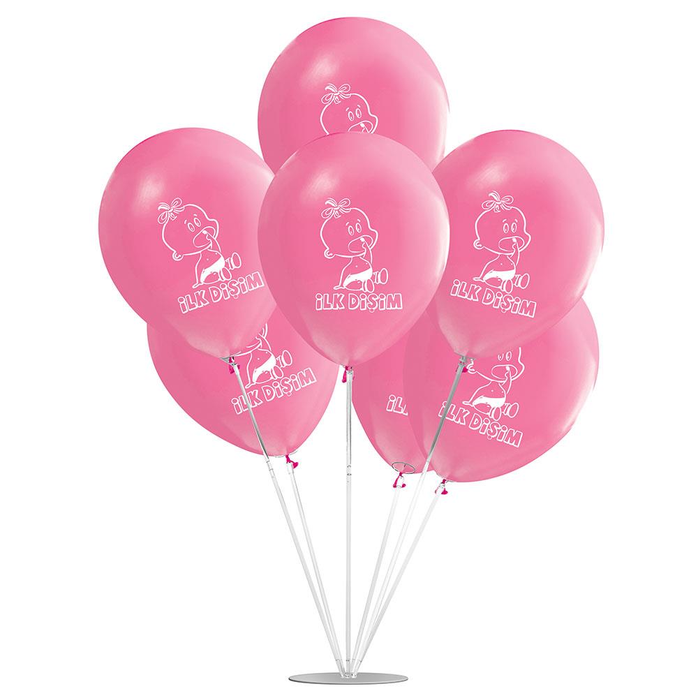 İlk Dişim Temalı Pembe Balon Stand Set 7'li