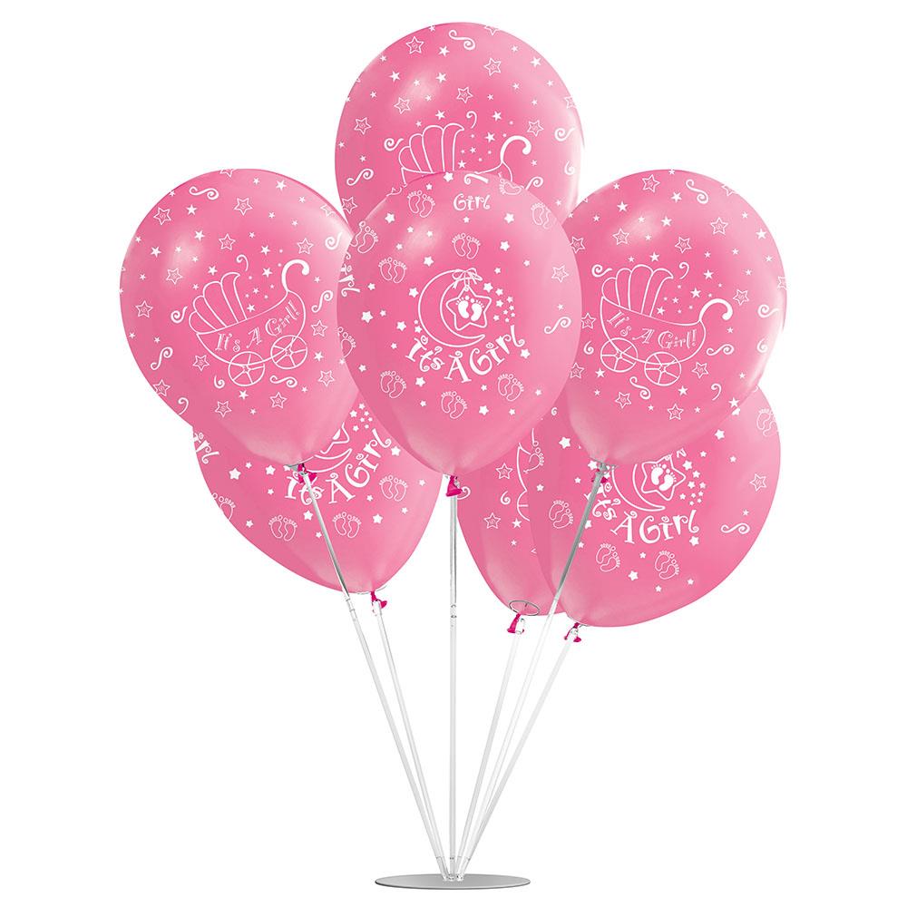 It's a Girl Temalı Pembe Balon Stand Set 7'li