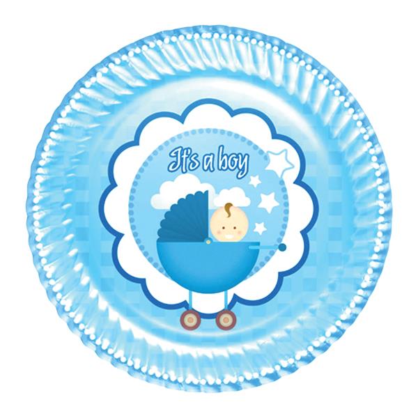 Its'a Boy Karton Tabak 23 cm 8'li