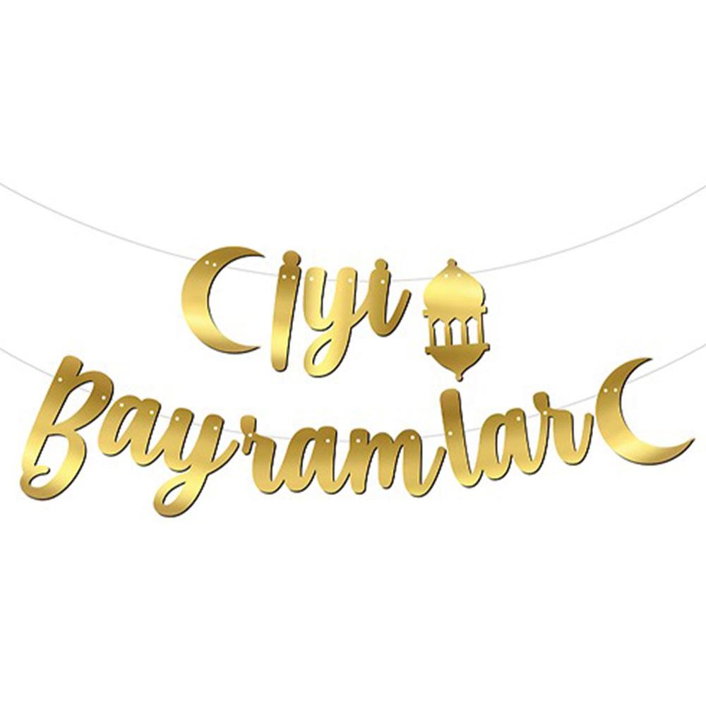 İyi Bayramlar Kaligrafi Afiş Altın