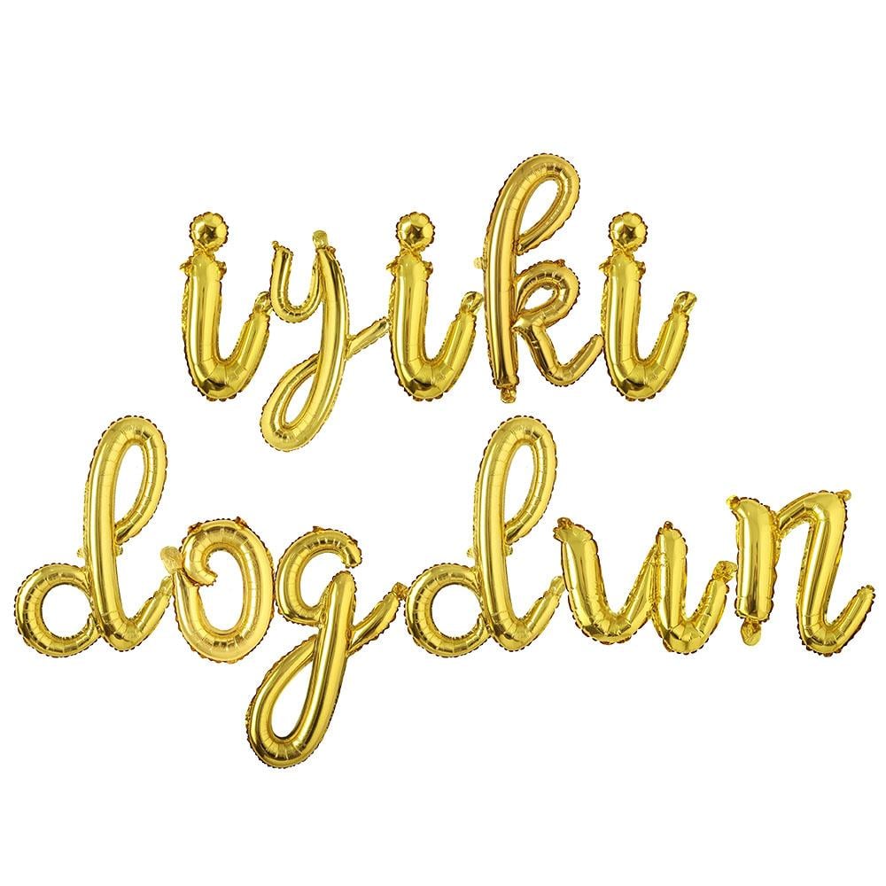 İyi ki Doğdun İtalik Folyo Balon Altın