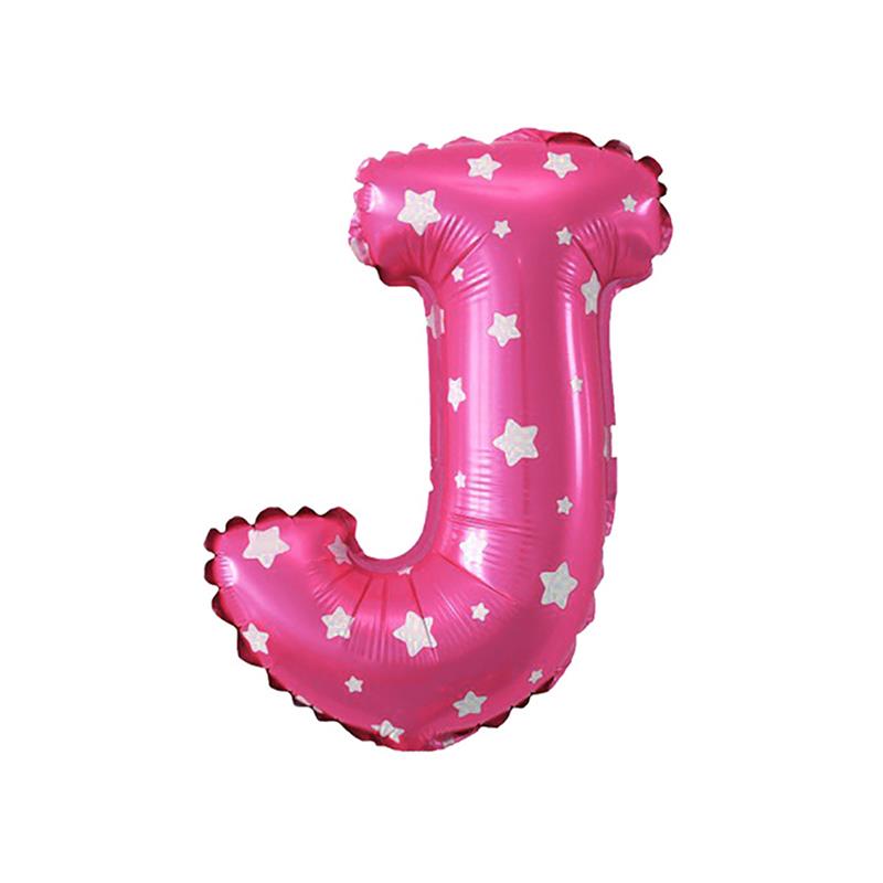 J Harf Pembe Kalp Folyo Balon 70 cm