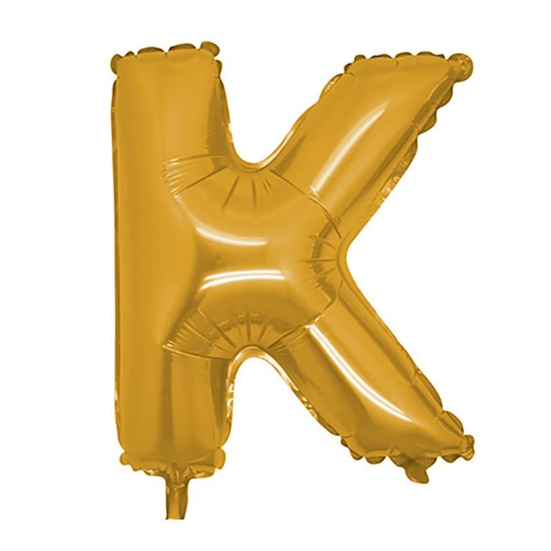K Harf Altın Folyo Balon 100 cm