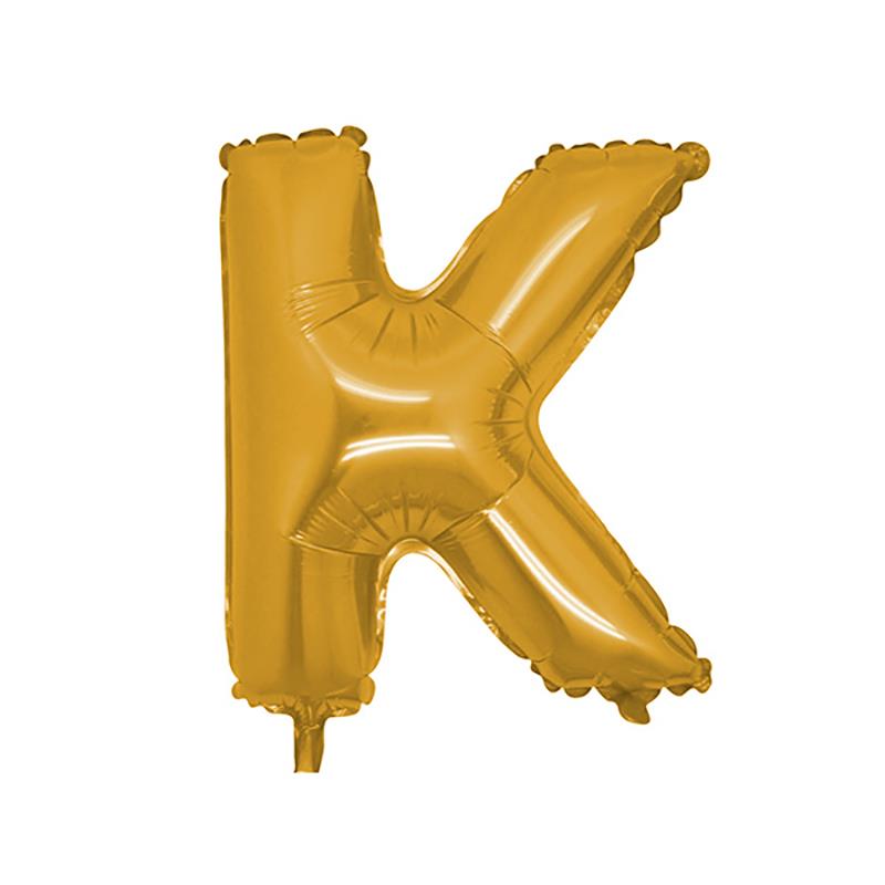 K Harf Altın Folyo Balon 70 cm