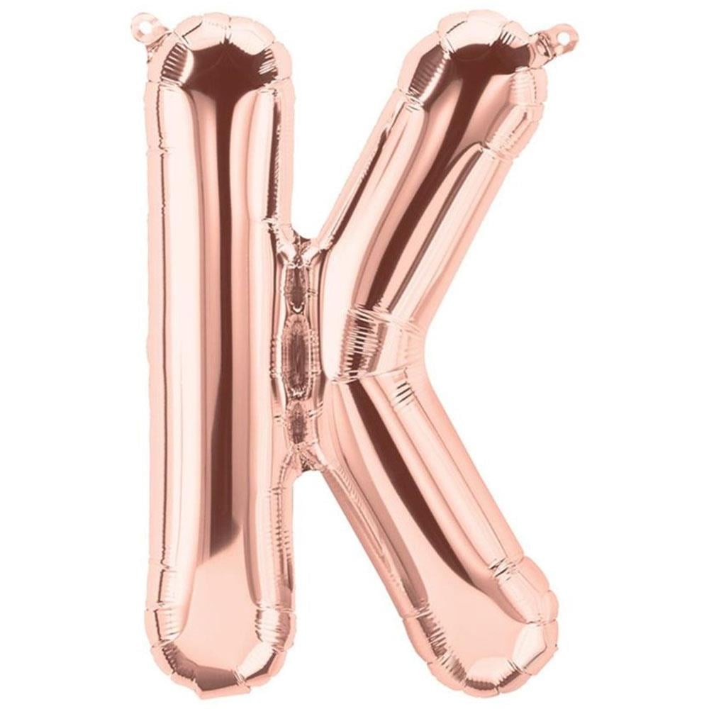 K Harf Rose Gold Folyo Balon 70 cm