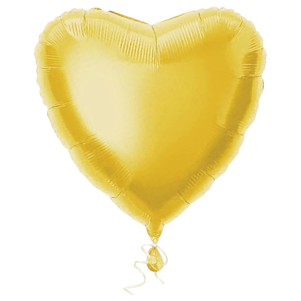 Kalp Folyo Balon Altın 60 cm