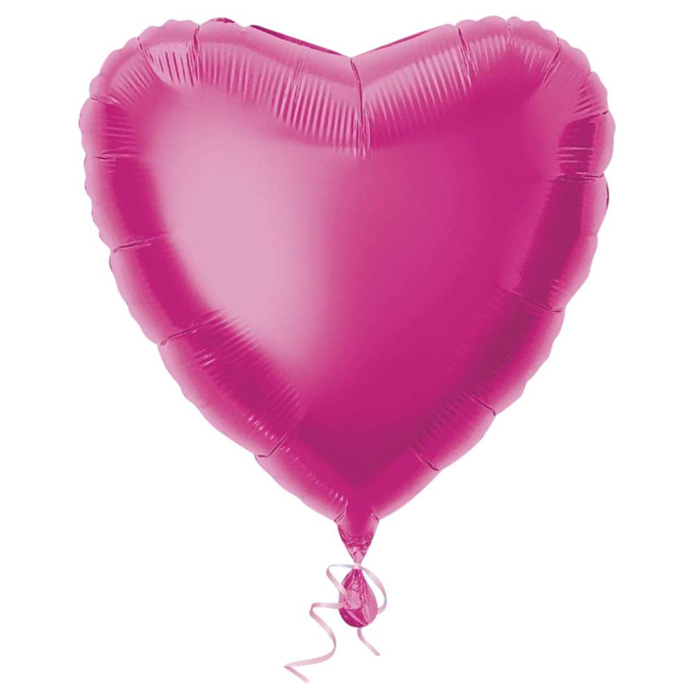 Kalp Folyo Balon Fuşya 60 cm