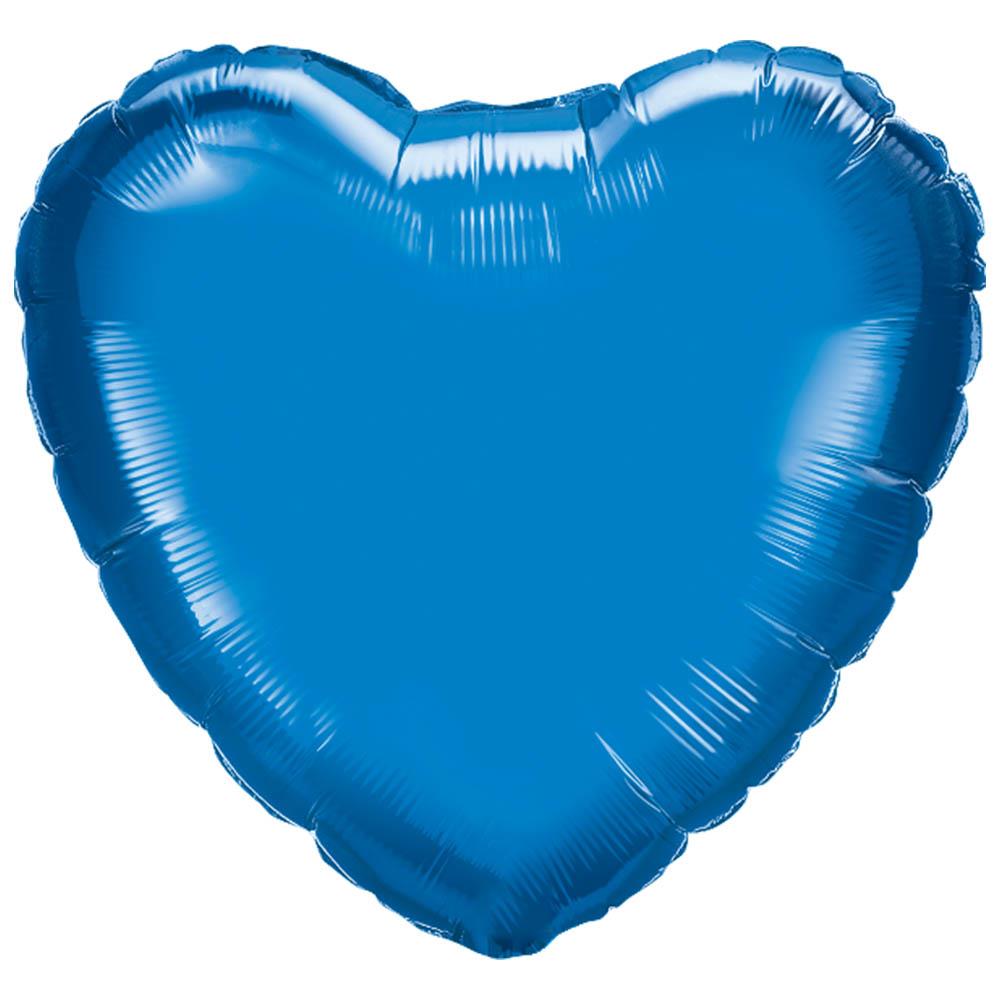 Kalp Folyo Balon Mavi 45 cm