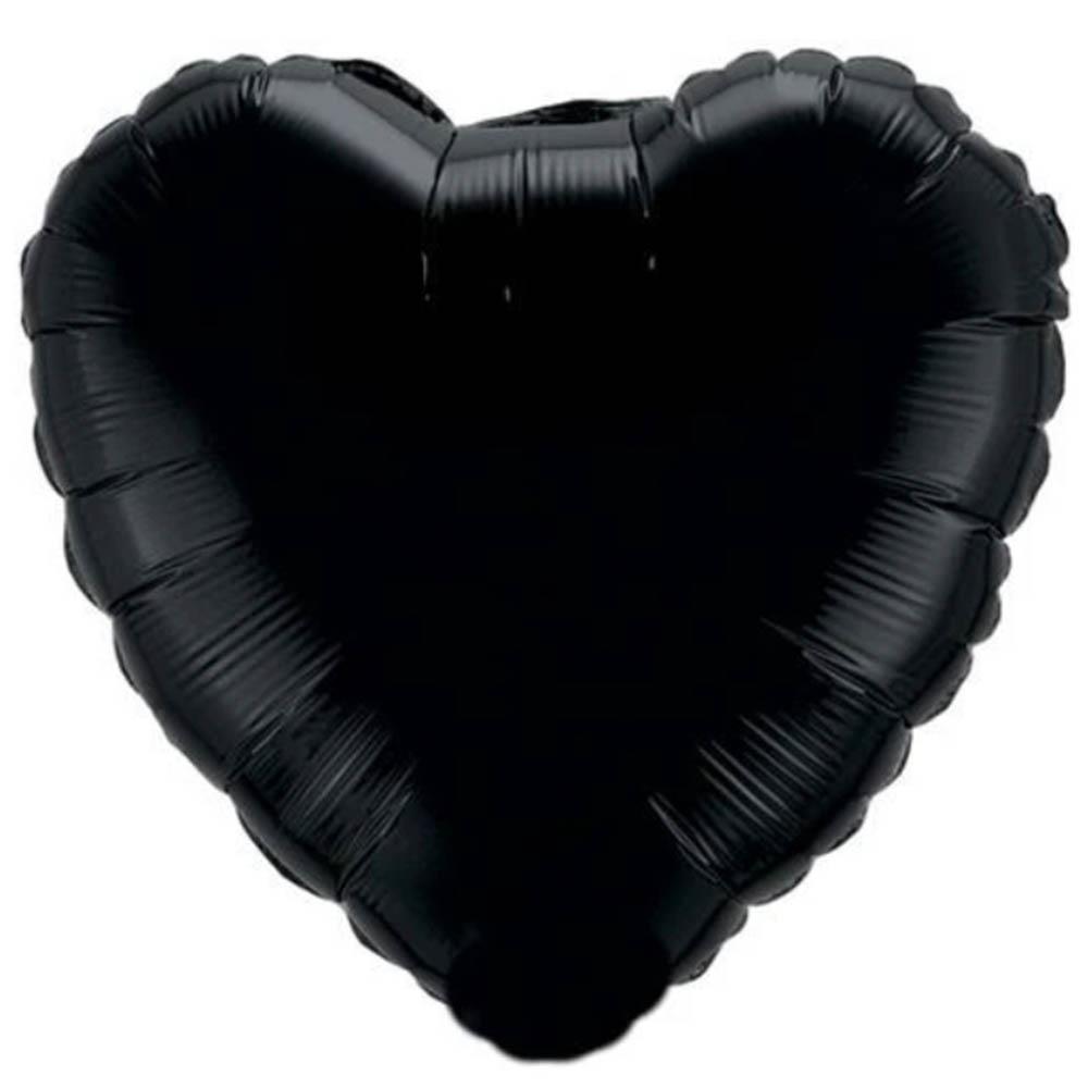 Kalp Folyo Balon Siyah 45 cm
