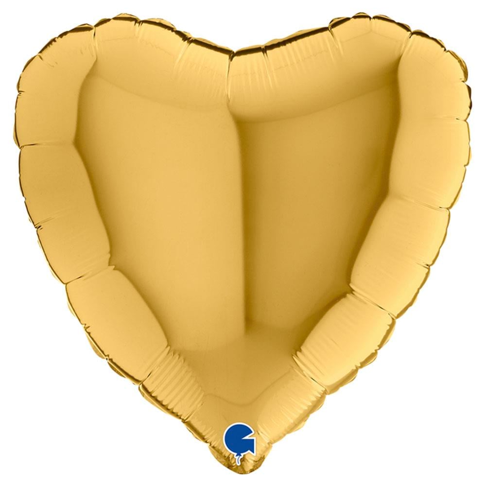 Kalp Grabo Folyo Balon Altın 45 cm