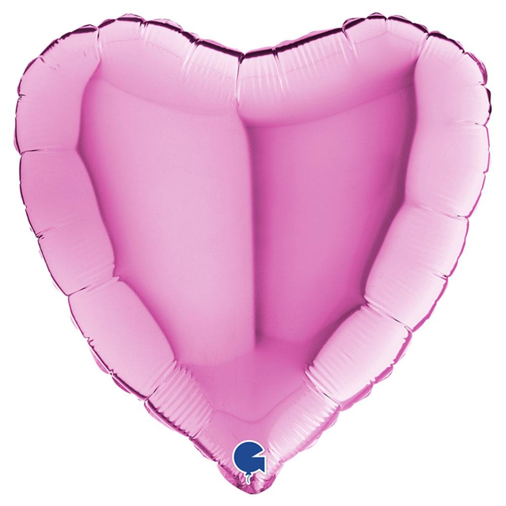 Kalp Grabo Folyo Balon Fuşya 45 cm