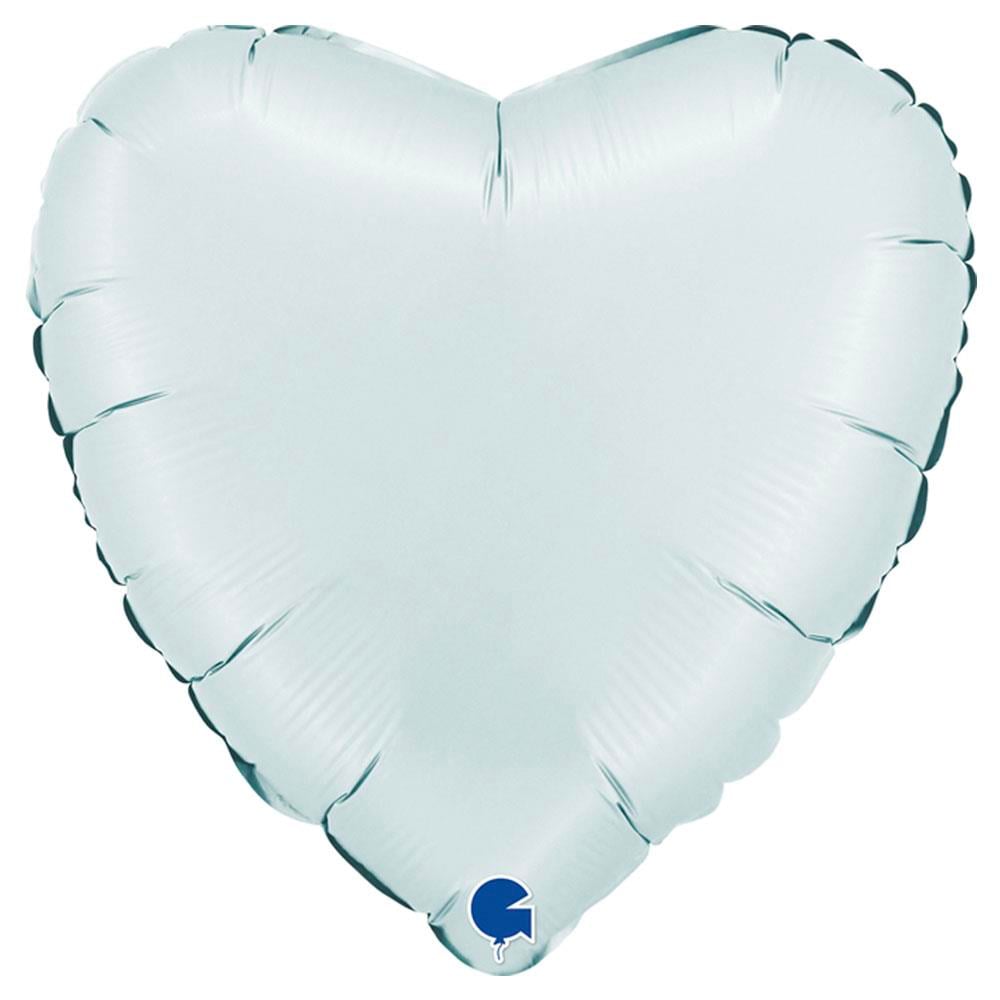 Kalp Grabo Folyo Balon Saten Mavi 45 cm