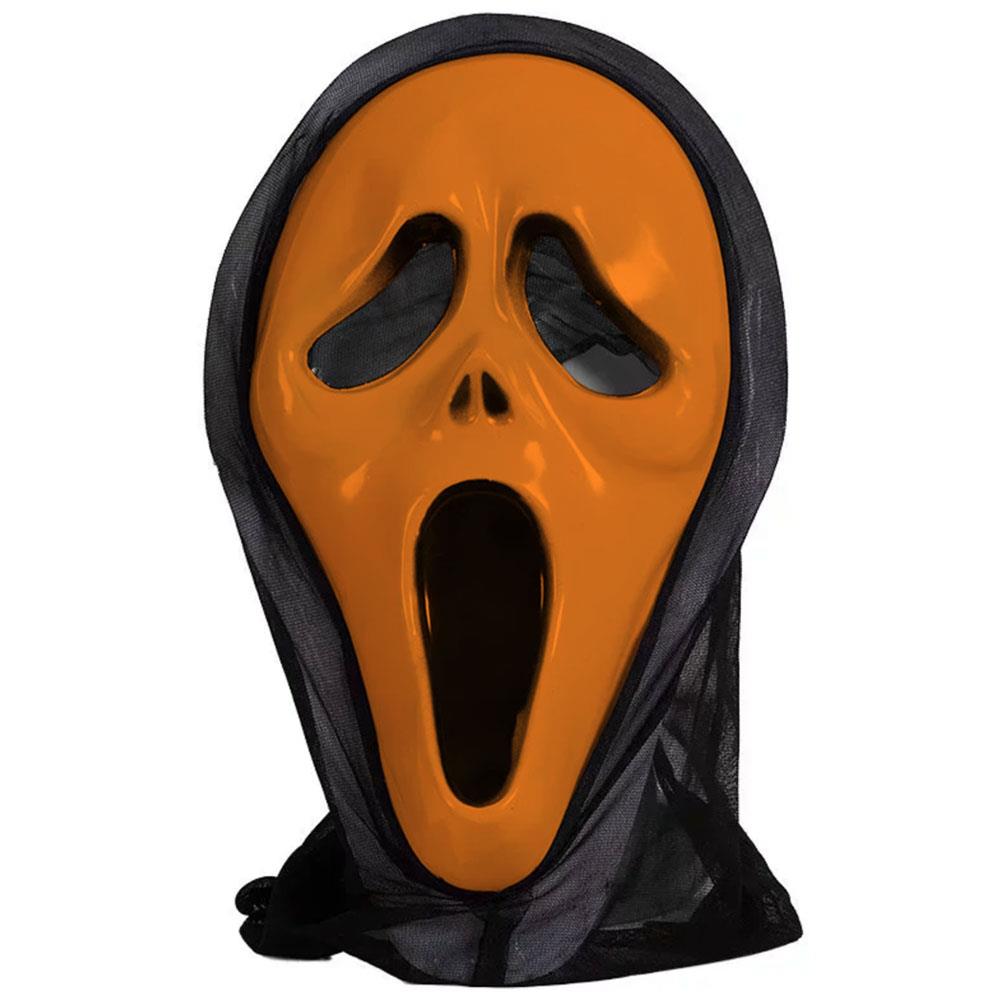 Kapşonlu Çığlık Maskesi Ghost Scream Mask Turuncu