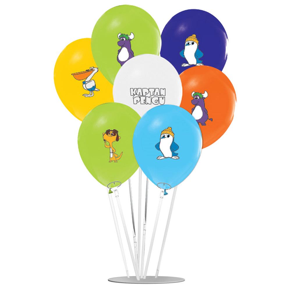 Kaptan Pengu ve Arkadaşları Balonlu Stand Set 7'li